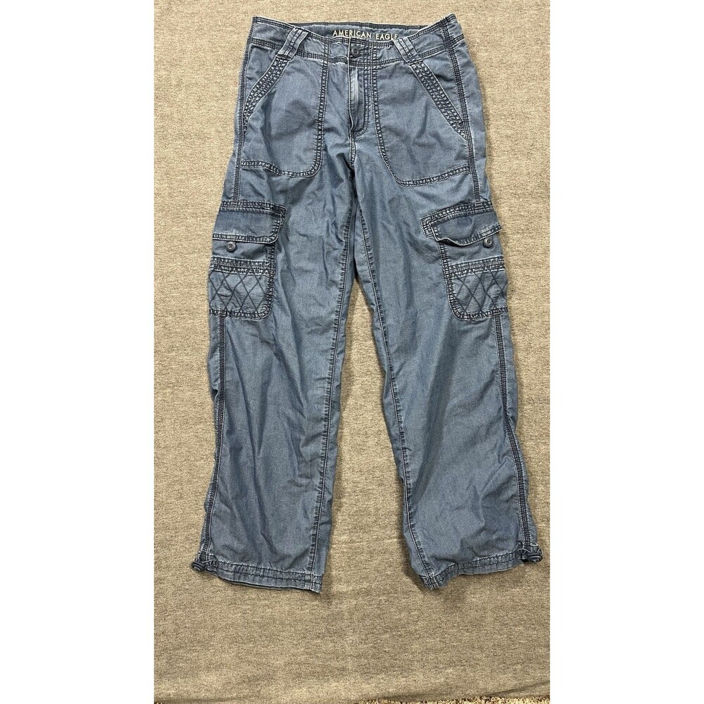 American Eagle AE Baggy Foggy Blue Cargo Size 2